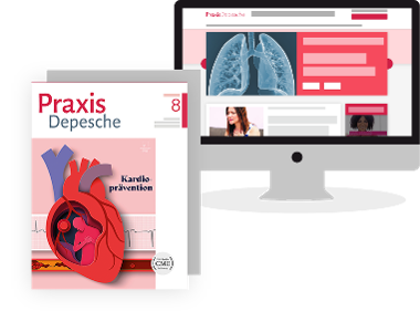 Aktuelles Titelbild des Fachmediums PraxisDepesche für Allgemeinmedizin, Innere Medizin und Hausärzte